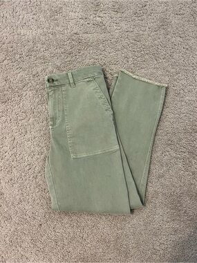 Casual Straight-Leg Pants - Sage Green